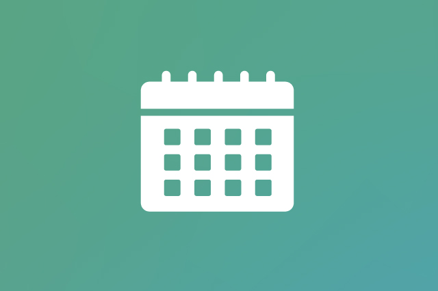 Calendar icon on colorful background